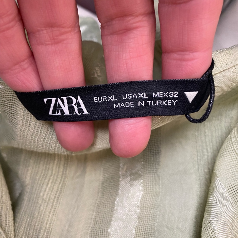 Zara green top size xl - Picture 3 of 5
